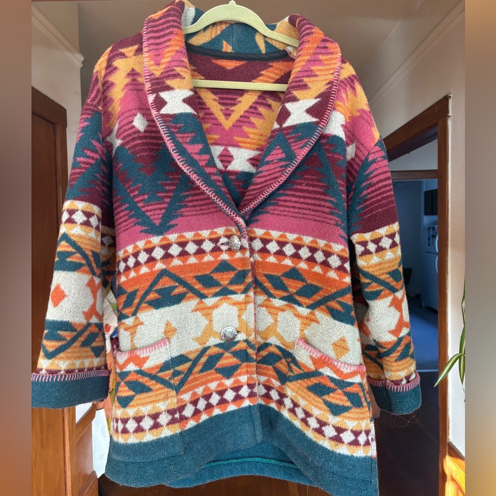 Colorful Geometric Patterned Jacket